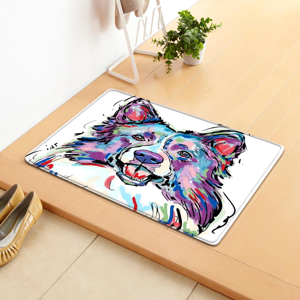 Dog Pattern Non-Slip Carpet Office Chair Floor Mat Door Mat Foot Mat