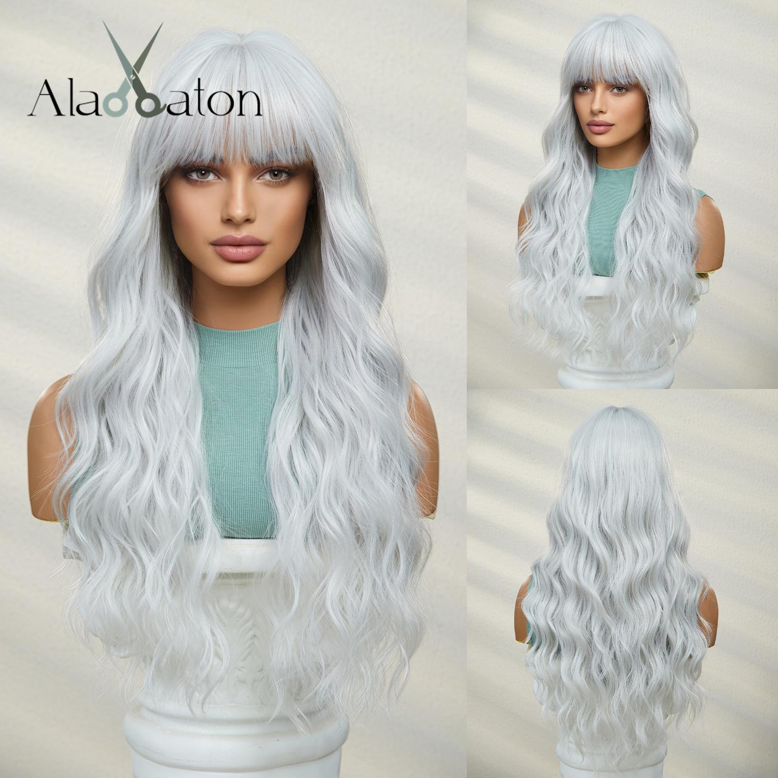 

Блондинка-единорог, длинный синтетический омбре, коричневый блондин, парик, волнистые парики с челкой, парики для косплея для женщин, вечерние, термостойкое волокно