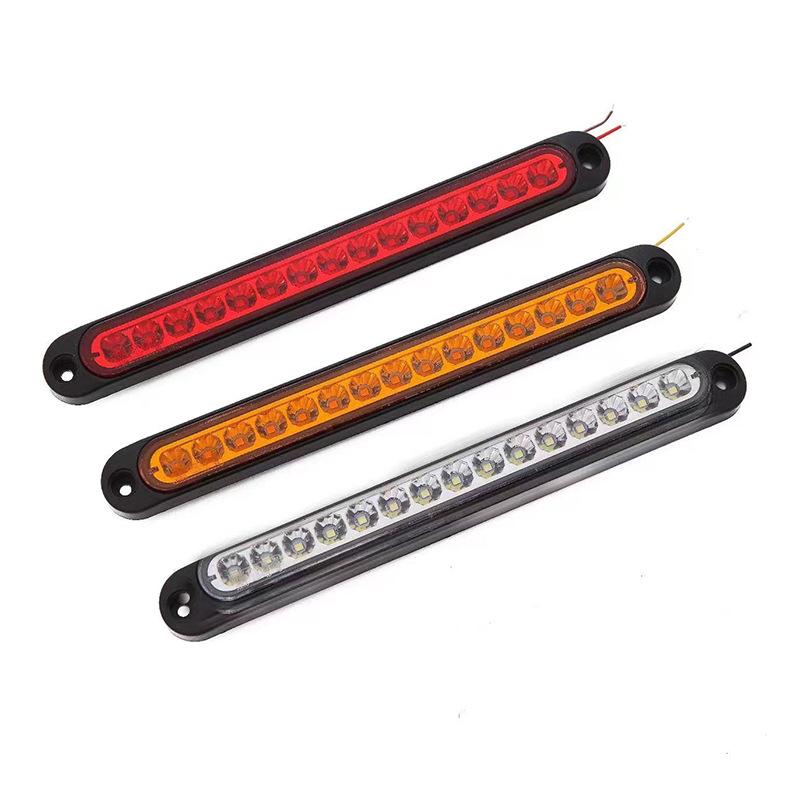 1Pc Auto Licht Bar 15LED Lampen Für Auto Lkw Bremslicht Signal Seite Marker Blinker Warnung Rücklicht 12v 24v