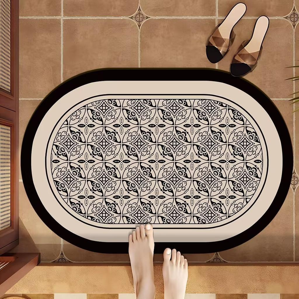 Bathroom Carpet Absorbent Floor Mat Anti Slip Floor Mat Entrance Dirt Resistant Mat