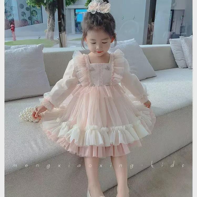 2024 Mädchen Langarm Prinzessinnenkleid für Frühling und Herbst - Trendy Kindermode