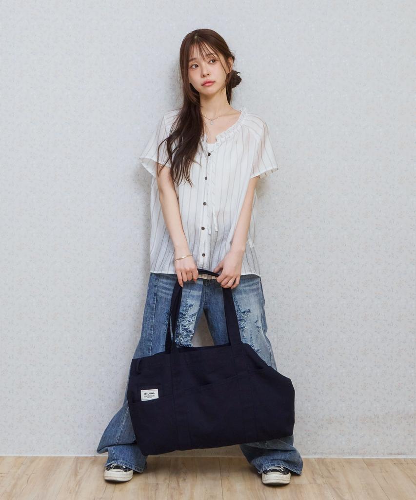 Kijiko Ke906. Angled Pocket Utility Tote Navy