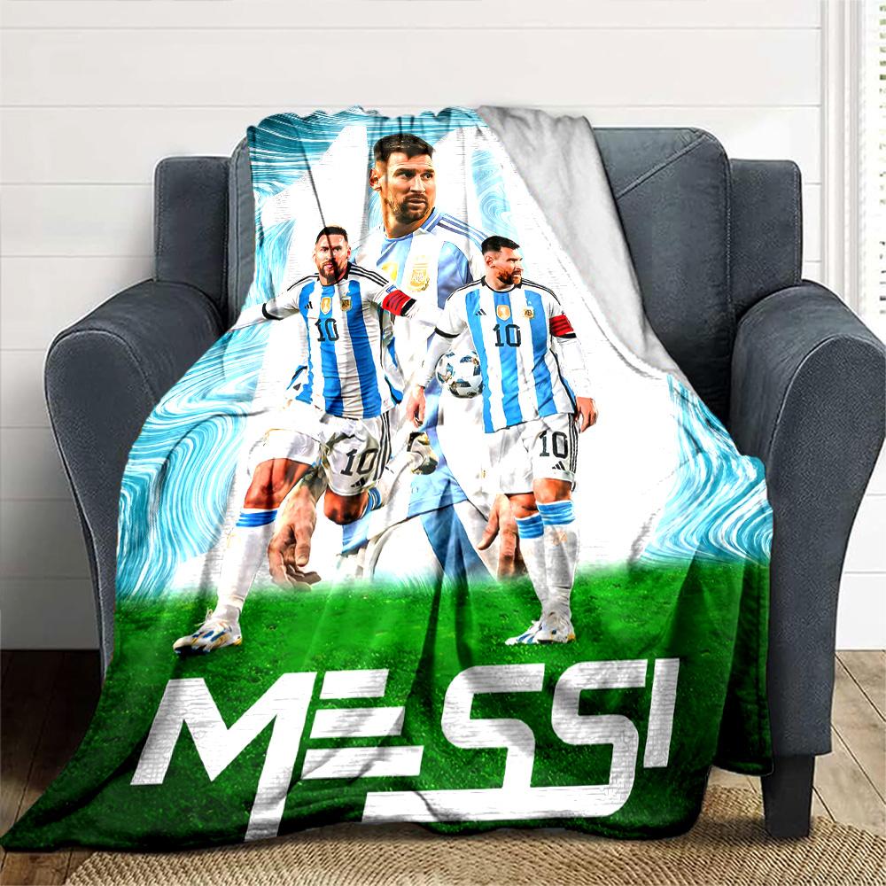 Electric Soccer Legend Blanket Comfortable Suitable for Couch Livingroom Sofa Four Seasons Multipurpose Digital Print