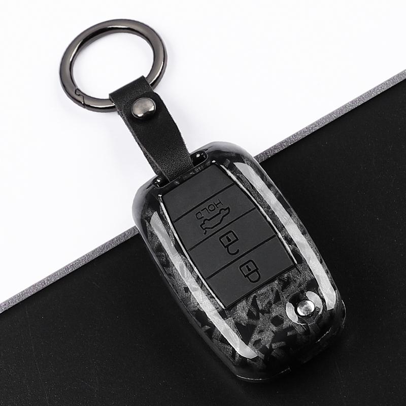 Abs Carbon Fiber Car Key Case Cover For Kia Rio 3 K2 K3 K4 K5 Sportege Picanto Optima Soul Ceed Sorento Forte Stinger Cerato