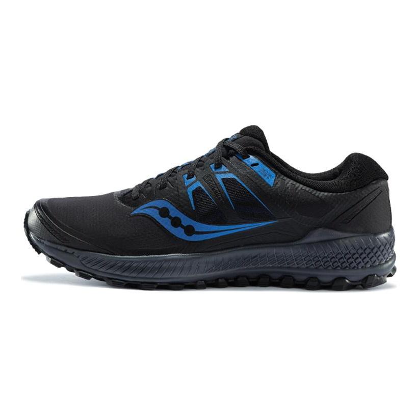 SAUCONY Fabric Cushioning Abrasion Resistant Breathable Support Low Top Running Shoes Men's Black Blue S20541-2