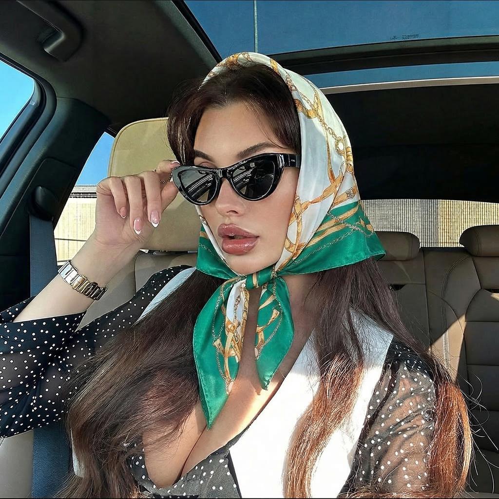 Fashion Paisley Print Silk Hairbands Scarf Women 2026 New Elagant Bandana Neck Kerchief Head Bands Foulard Female Scarfs