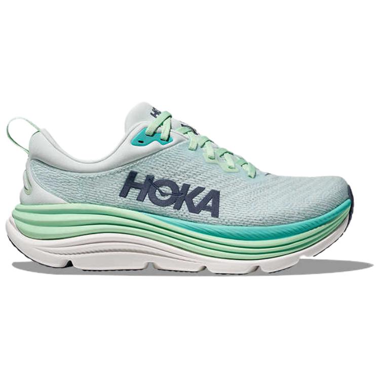 Hoka One One Gaviota 5 Comfortable Versatile Shock Absorbing Durable Low Top Running Shoes Women sneaker Fresh-Green 1123161-SWML