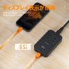 Ultra-thin PD65W USB Power Strip with 1m Extension Cord, Fast Charger, Type-C, Short Cable, Compact and Lightweight, Desktop Type-C Charging, 2 AC Out