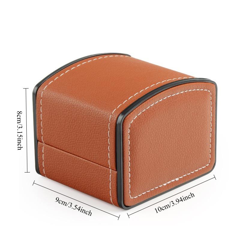 PU Leather Flip-top Watch Box - Luxury Storage Case for Wristwatch & Mechanical Watch, Packaging Organizer for Men Women