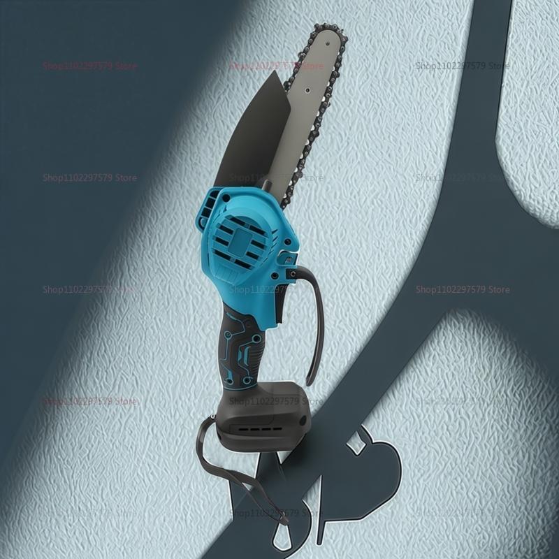 6 Inch Brushless Cordless Electric Chain Saw Portable Tree Branch Cutting Tool 21V Battery Woodworking Garden Logger(No Battery)