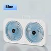 Dual Head Desk Fan with USB Charging Portable Wall Mounted Quiet Cooling Fan 3 Speed Adjustable for Dorm Room Home Office