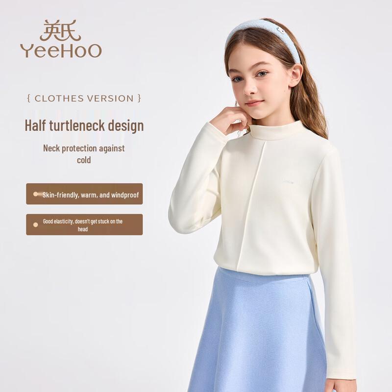 YEEHOO Girls De Velvet Mock Neck Long-Sleeve Top 130