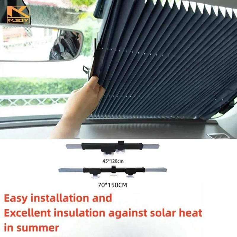 Universal Retractable Car Sunshade UV Protection Foldable Front Rear Window Cover