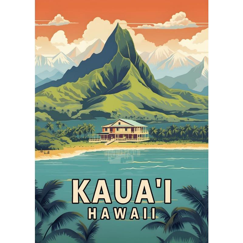 Kerry Vancouver Paris Santorini Kauai Amsterdam Bali Travel Poster Canvas Painting Prints Wall Art Picture for Living Room Decor