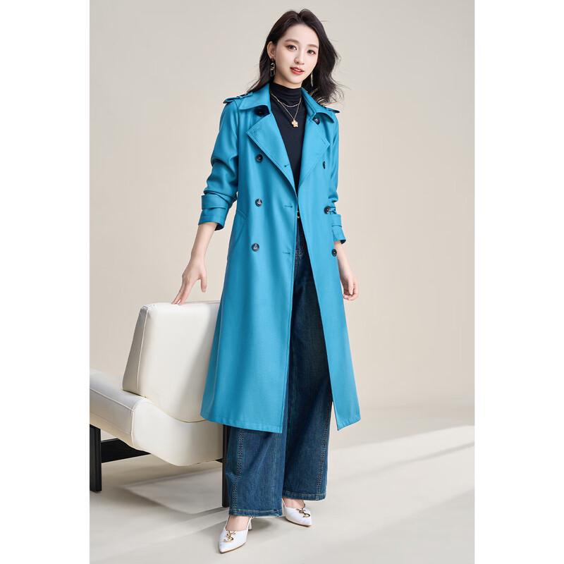 Kebeier Women's Autumn 2025 British Style Mid-Length Trench Coat