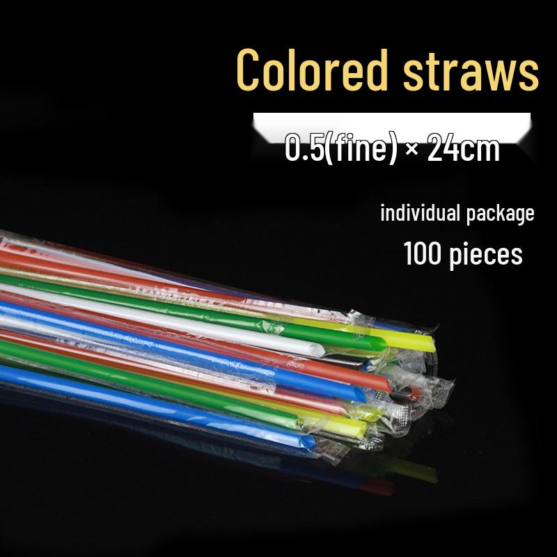 Disposable Thick/Thin Straws for Soy Milk, Coffee, Bubble Tea, and Fruit Juice