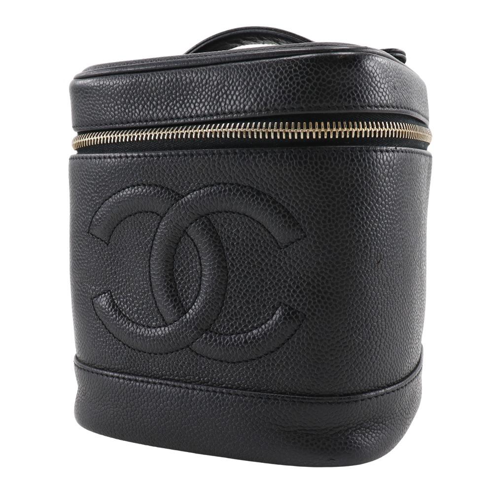 CHANEL Vanity Handbag Caviar skin Women Used