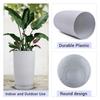 Flower Pot with Plate | 18 Inch | Lightweight Polymers Indoor-Outdoor Pots | Flower Pot Gamla for Home-Office & Garden