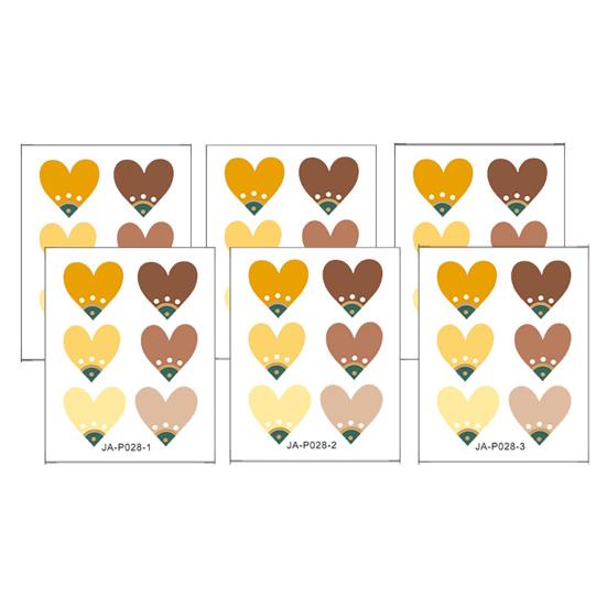 6Pcs Boho Heart Wall Stickers Love Shape Wall Decal A