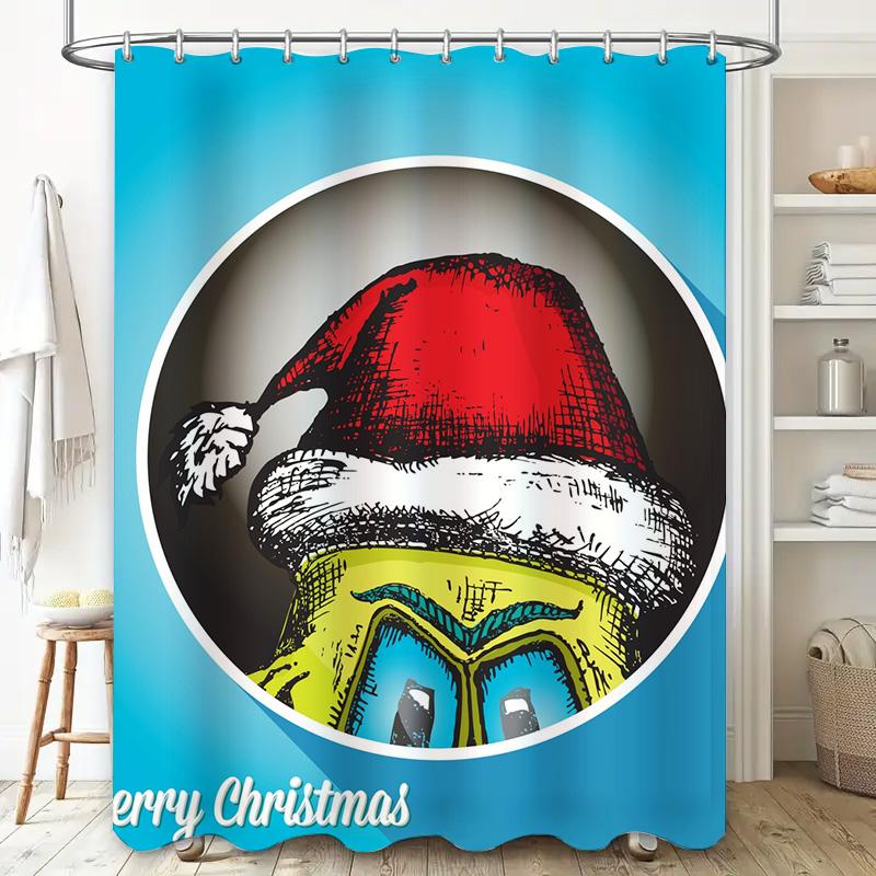 Tu Christmas Shower Curtain Merry Xmas Holiday Festive Decor Bathroom Waterproof Fabric Holiday Decor Holiday Gift Xmas Decor Ho