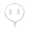 Dazzling European Tassel Evening Gown Choker Set with Bridal Zircon Necklace & Earrings