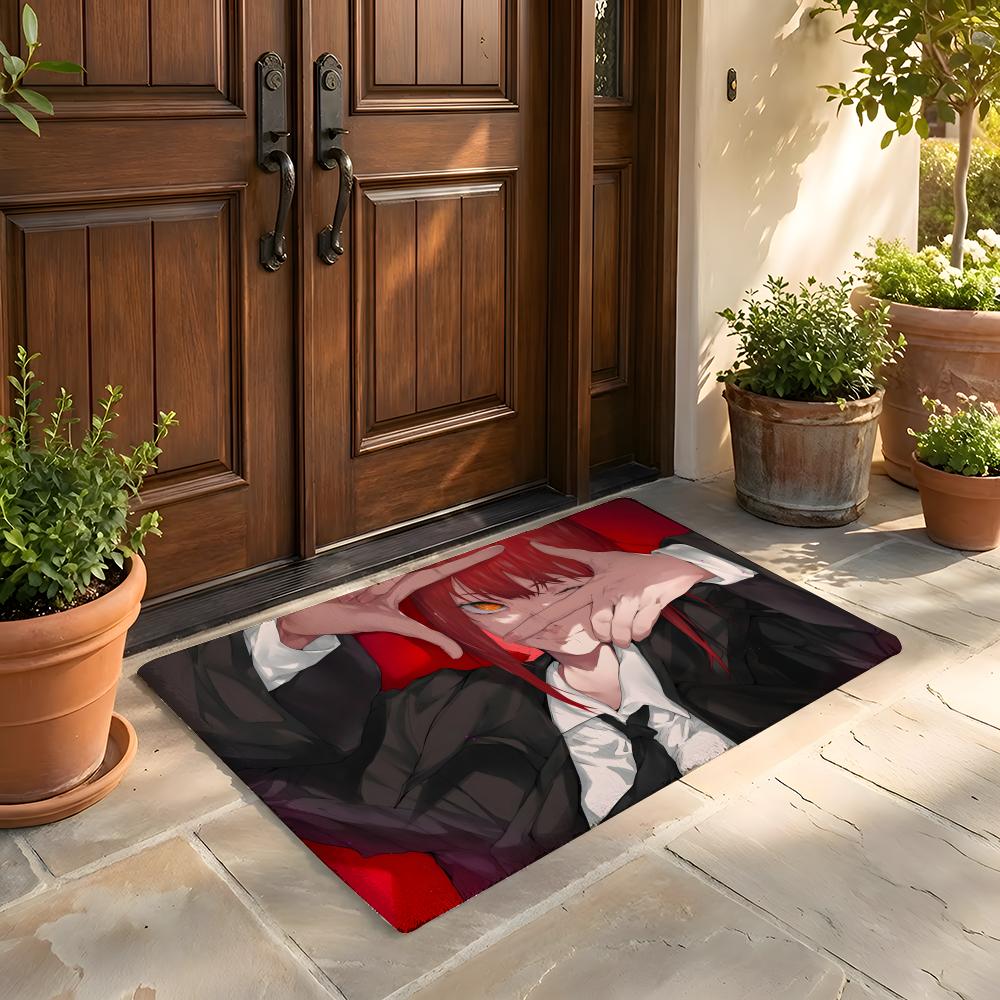 

Floor Mat Soft Flannel Rug Non Slip Absorbent Mat for Bathroom Bedroom Home Decor Hot Anime C Chainsaw M Man 50x80cm