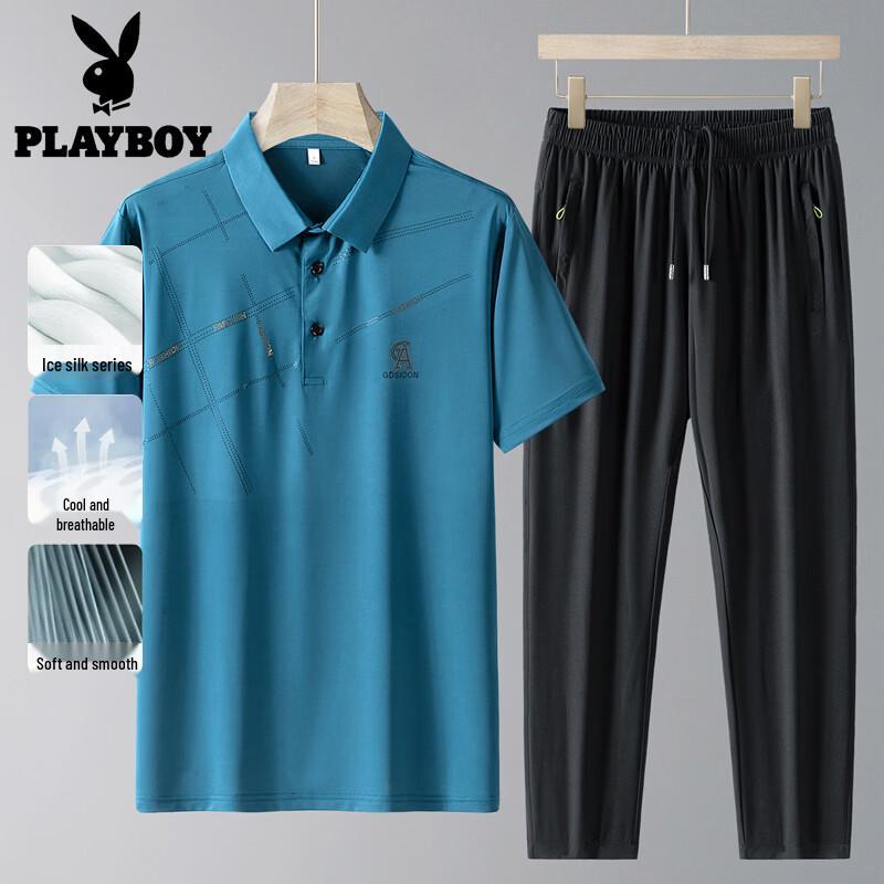 PLAYBOY Men s Summer Polo Sport Suit M