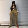 Personality Trendy and Cool Denim Splicing Mesh Hooded Cardigan Jacket Wide-leg Pants Two-piece Set Women's Summer Loose Fashion Suit