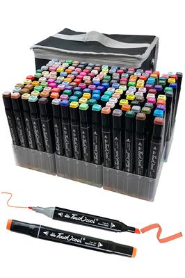 Marker Pen Marker 168 Alcohol Thick and Fine Art Carrying Case Illustration Watercolor 2 Types of Nibs Set, Pen, Colors, Marker, Ends, Supplies,