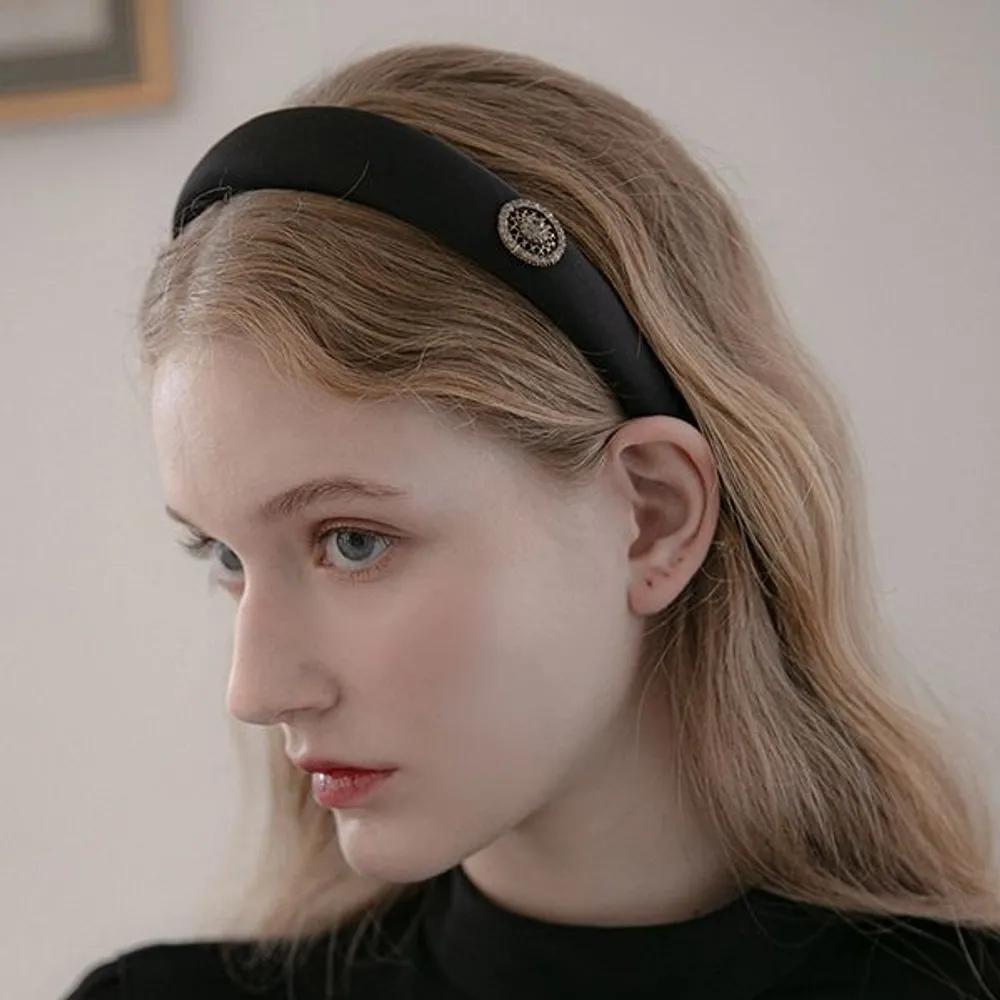 Oval Deco Hairband JC001HB Grey Stone
