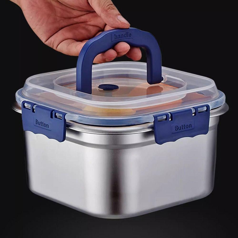 Stainless Steel Freshness-Keeping Box Leakproof Lunch Box Anti-Drip Sealed Storage Box  Picnic