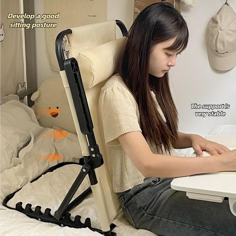 Foldable Bed Back Chair Cushion Seat Deck Chair Portable Student Sedentary Chair Tatami Lazy Sofa Ergonomics Chair