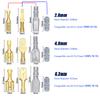 200Pcs Copper Female and Male Crimp Terminal Connectors Aautomotive Speaker Cable Flag Connector 2.8/ 4.8/ 6.3mm With Sheathing