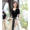 Evening Party Cocktail Long Maxi Wedding Wedding Size S [MATSUMIZUYU] Dress, Dress, Dress, Dress, Black, Zippered, Women's, Dress, After-Party Dress,