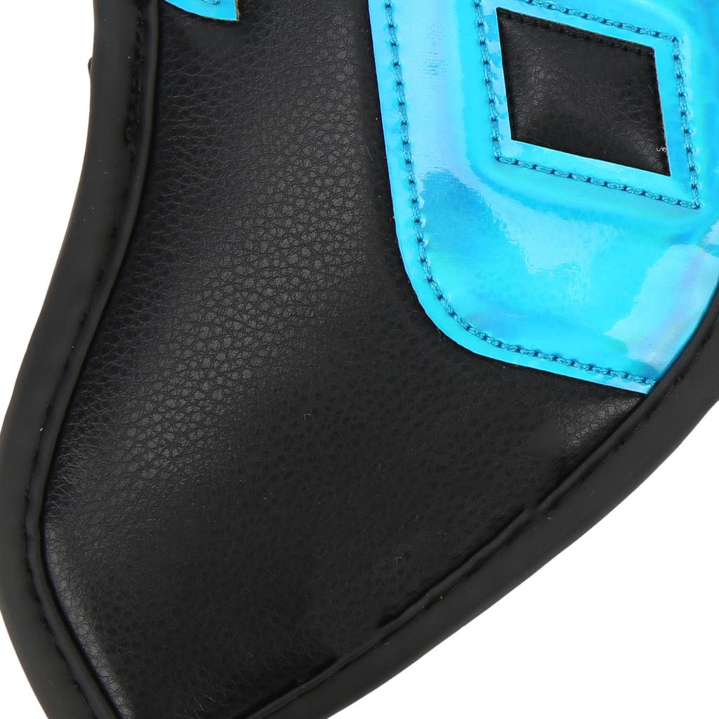 9PCS Golf Club Head Covers Waterproof PU Numbered Golf Club Head Protector for Outdoor Black
