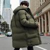 - Large Size Long Cotton-padded Clothes, Men's Winter Loose Hooded Cotton-padded Jacket, Warm Coat, Thickened Cotton-padded Coat.