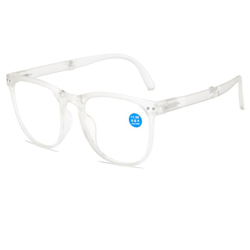 

+1.0 +1.5 To +4.0 Tea Frame Folding Blue Light Blocking Reading Glasses Lightweight Prescription Eyeglasses 0 -0.5 -0.75 To -6.0 Hyperopia Plus 4.0