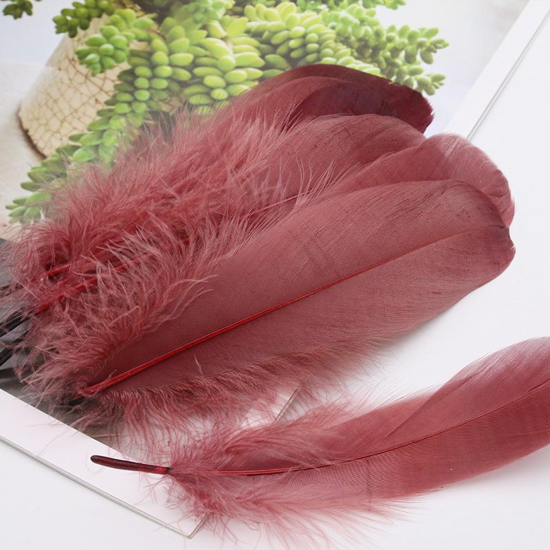 50Pcs Color Full Soft Big Floating Feather Goose Feather Diy Color Feather Headdress Craft Decorative Material