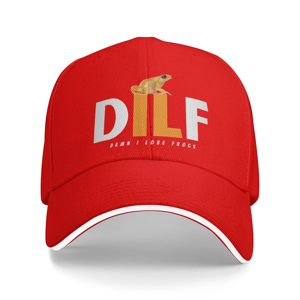 DILF Damn I Love Frogs Baseball Cap Female Male Custom DIY Trucker Hat Summer Y2k Cute Outdoor Sport Sunscreen Baseball Caps