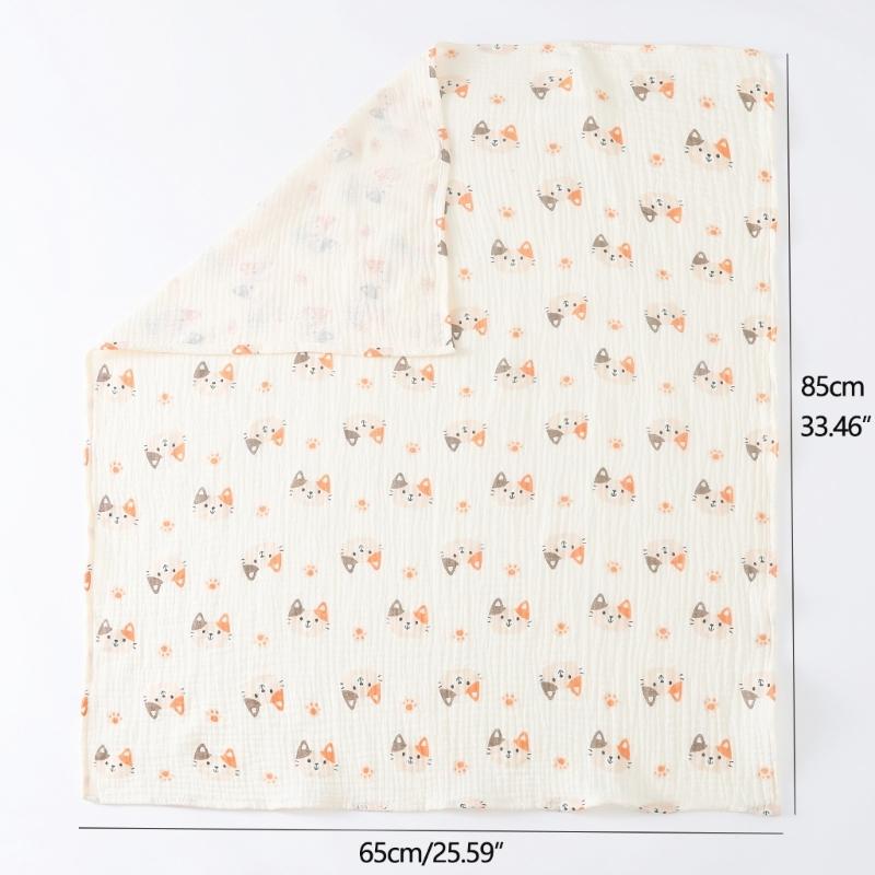 Baby Cotton Blanket with Multi-pattern Designs Soft Breathable Blanket Baby Swaddles Large 26x33inch for Boys & Girls