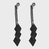 Elegant Long Tassel Black Earrings for Women - No Piercings Needed