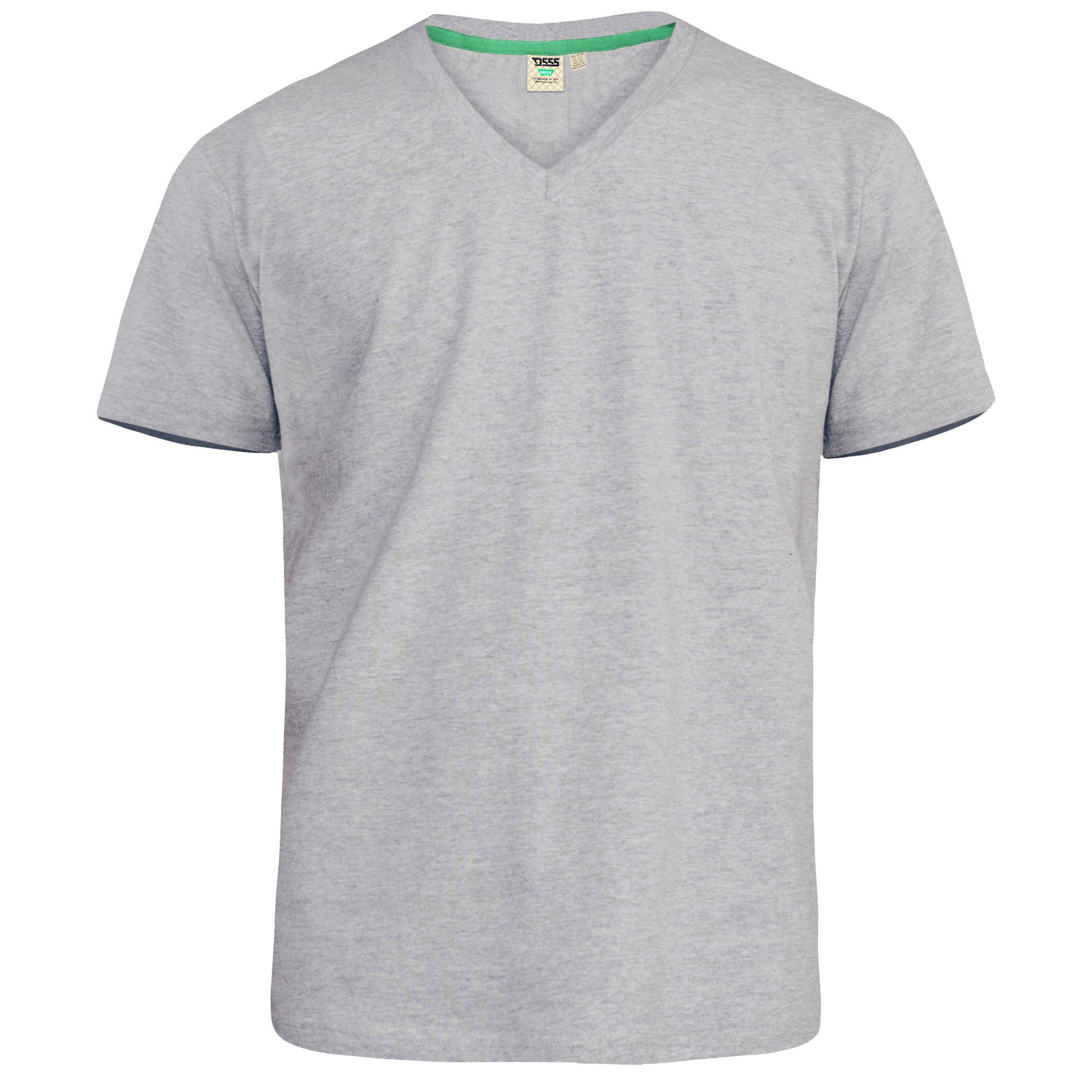 Duke Heren D555 Signature Katoen Kingsize T-shirt 5XL grijs