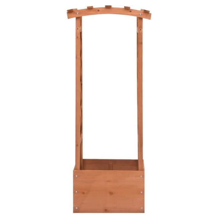 VidaXL Jardinière à treillis avec arche 49x39x117 cm Bois de sapin