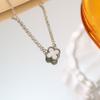 9mm Lucky Four-Leaf Clover Necklace Pendant Titanium Steel Luxury Trendy Double-Sided Clavicle Chain