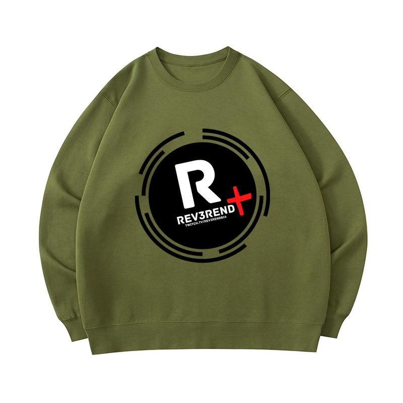 Buy Men's 300 GSM 100% Cotton Sweatshirt Original Rev Logo Merch Print ...