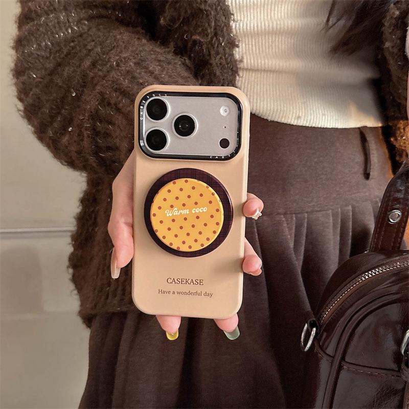 

Plaid Polka Dot Magnetic Stand Case for iPhone 17/16 Pro Max/15/14 iPhone 15 Pro Max