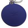 Excellent LOUIS VUITTON key ring Porte Cle LV Padded Circle blue leather M00744 Used