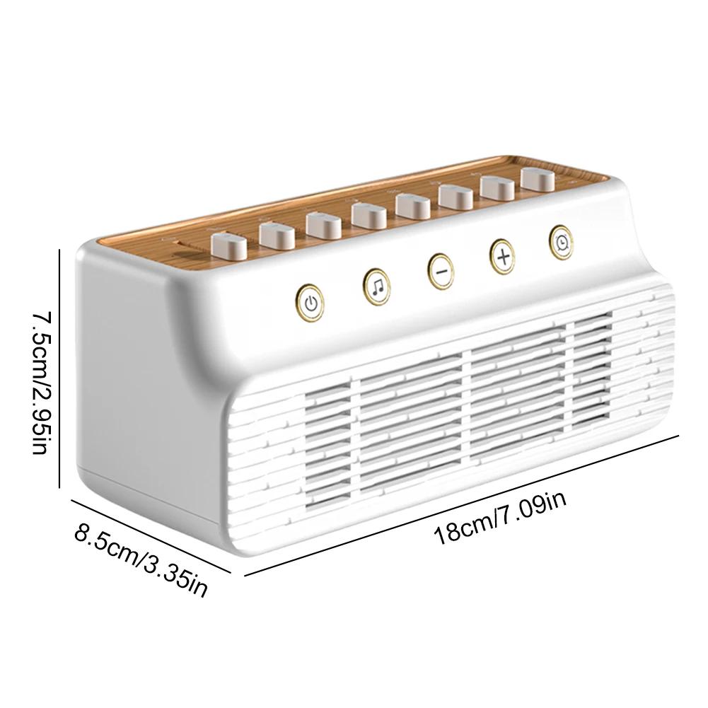 LED-Weißrauschen-Lautsprecher mit 8 Naturgeräuschen Schlaf-Soundmaschine Wiederaufladbarer Aroma-Diffusor Nachtlicht für Zuhause Kreatives Geschenk