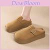 Chic Stylish Thick Sole Women's New Autumn Mules Fashionable Backless Slip On Shoes