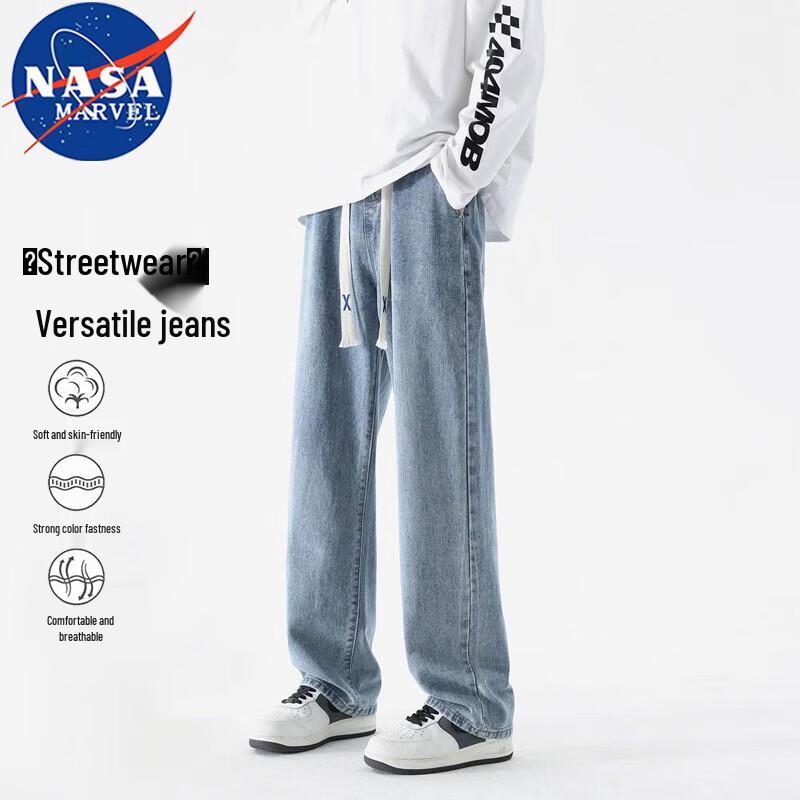 NASA MARVEL Men's Retro Straight Leg Jeans